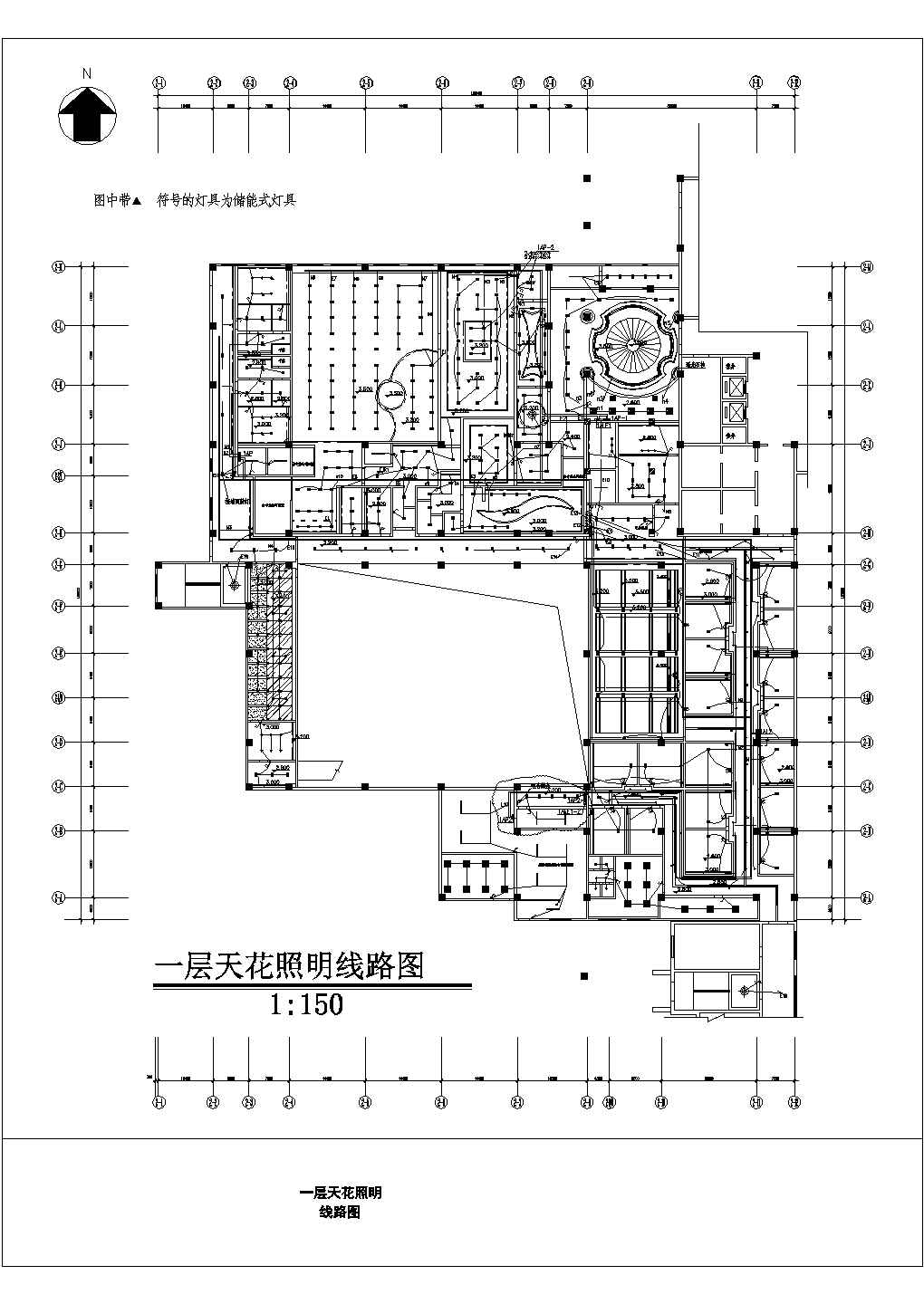 某地区宾馆房间装饰电气设计CAD图