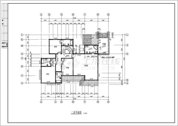 苏式江南二层别墅建筑设计CAD施工图-图二