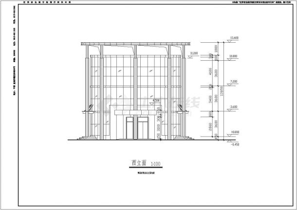 某小区3层框架结构会所建筑方案图-图二