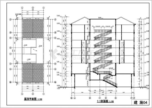 某地六层底框结构住宅楼建筑设计施工图-图二