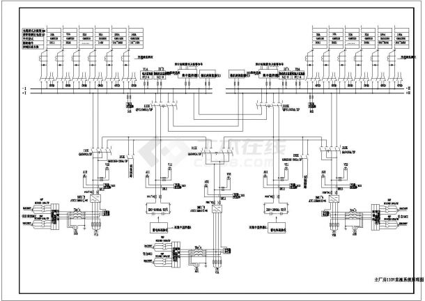 某地区电厂典型直流系统和布置设计cad施工图-图二