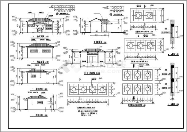 某地区公厕建筑经典cad平面施工图纸-图一