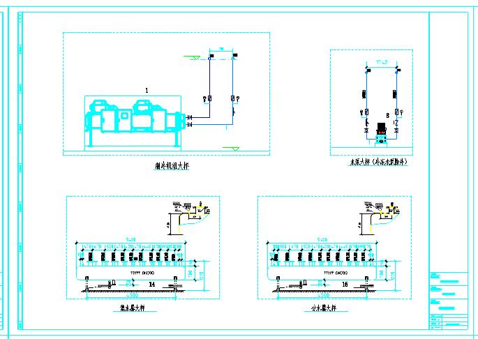 暖通空调机房锅炉冷水机组系统图_图1