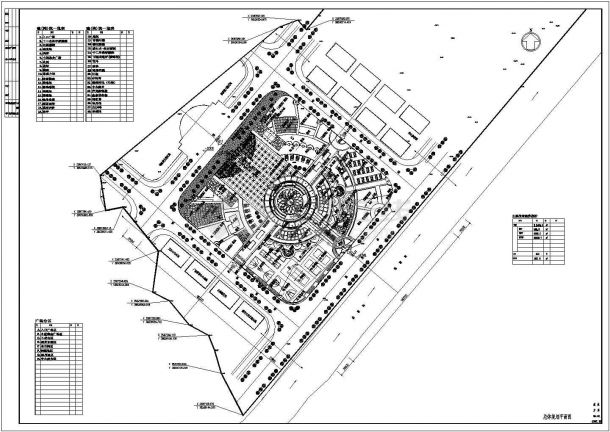 园林景观工程文化广场规划设计方案说明图-图一