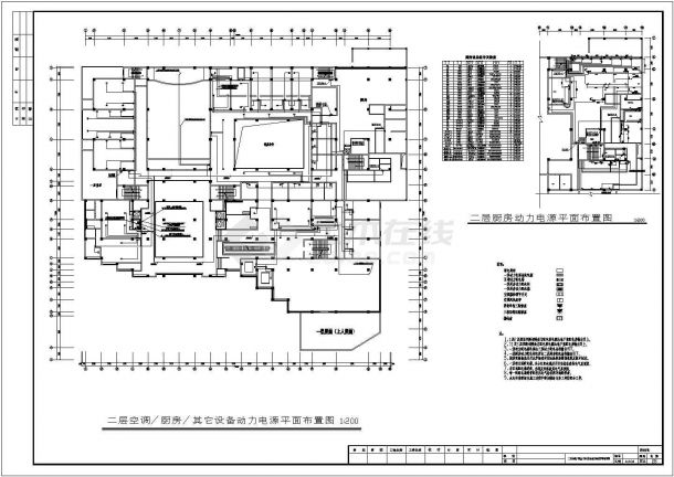 某地区四星大酒店电气全设计CAD图-图二