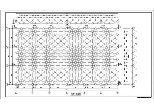 某26.6mX48m会议室网架结构施工图-图一