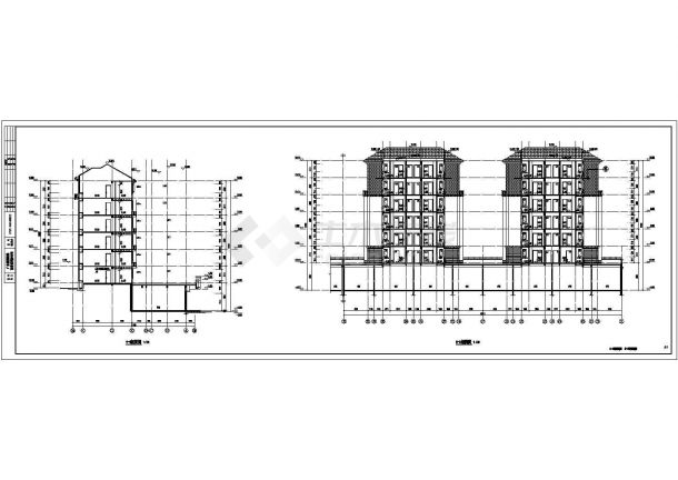 玉林市六层框架结构住宅建筑施工图-图二