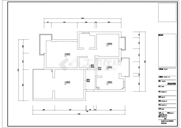 某地现代风格二室二厅住宅装修设计施工图-图一