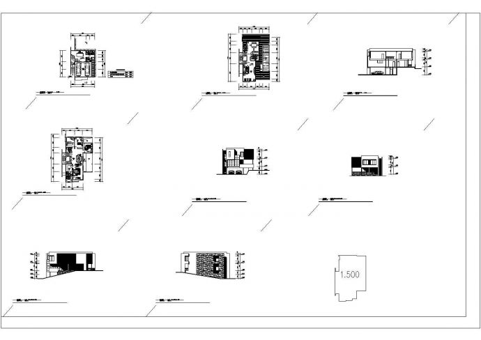 某地两套私人别墅设计方案cad图带效果图_图1