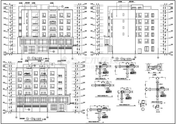 宜宾7层混凝土框架结构住宅楼建筑施工图-图一