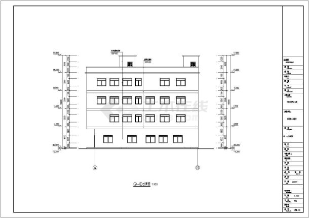 某地4层混凝土框架结构计生服务所大楼建筑施工图-图二