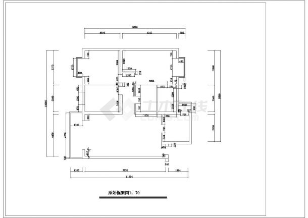 某城市室内装修设计方案平面布置图-图一