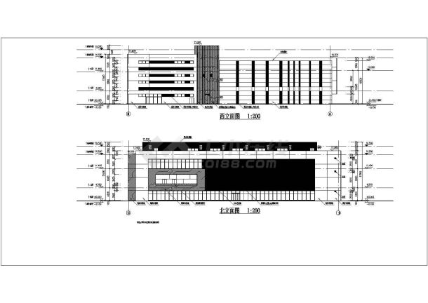 某地三层文化体育馆建筑设计方案图-图二