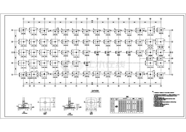 武汉2层框架结构原料厂车间全套结构施工图-图一