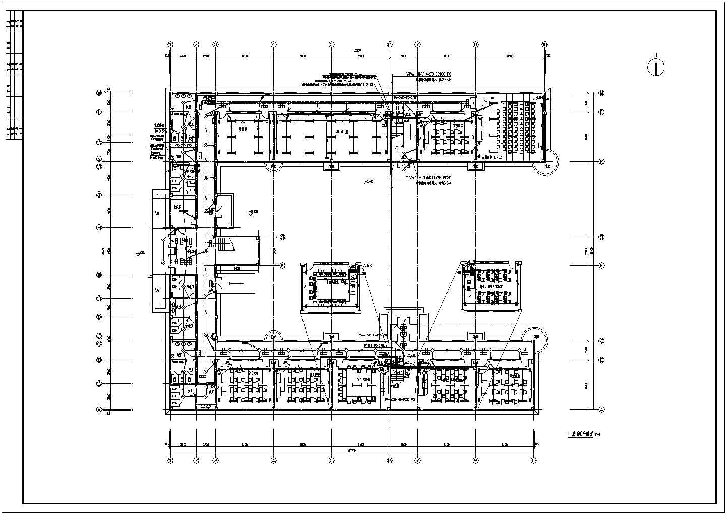 一栋3层特殊学校综合教学楼电气设计施工图