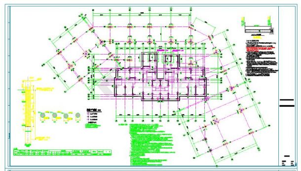 镇江33层商住楼结构设计CAD施工图-图一