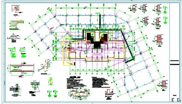 镇江33层商住楼结构设计CAD施工图-图二