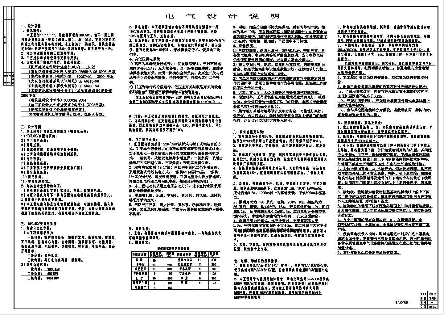 某地区某五星级酒店强弱电设计cad施工图