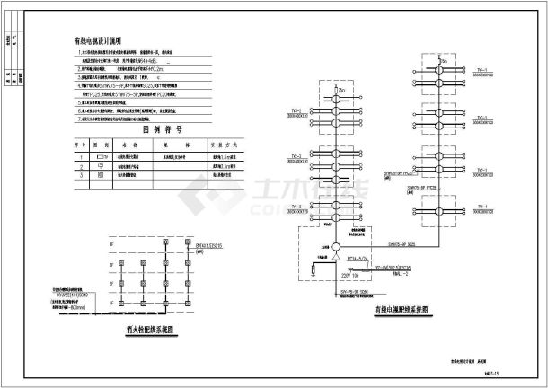 某地区某小型宾馆电气设计cad施工图-图一