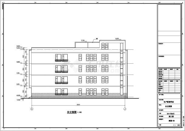 某地厂区4层框架结构办公楼建筑设计扩充图-图一
