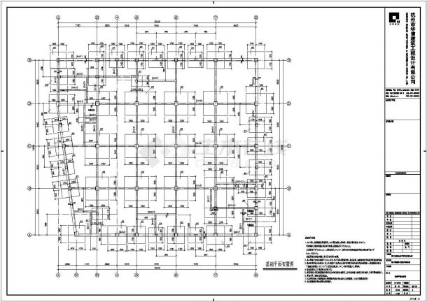 银川市五层框架结构商业结构施工图-图一