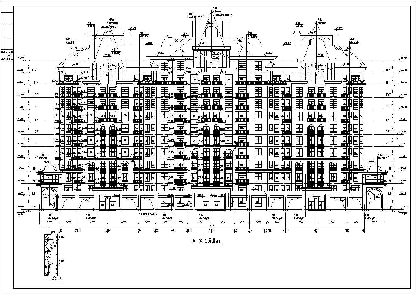河南省短肢剪力墙结构高层住宅建筑施工图