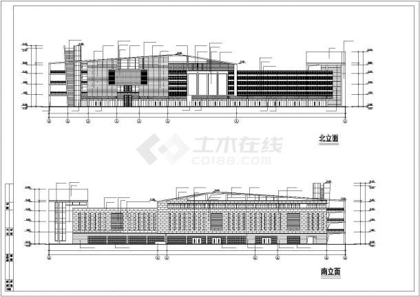 某地区大型四层商业中心建筑施工图纸（含设计说明）-图二