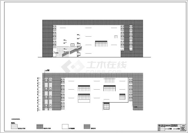 某大学四层框架结构食堂建筑设计施工图-图二