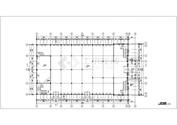 某三层教堂建筑设计方案CAD施工图-图二