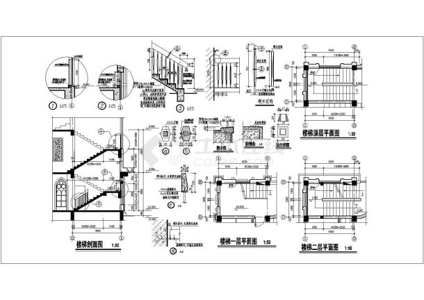 某教堂全套建筑设计CAD施工图纸-图二