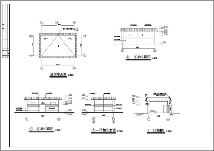 穆斯林教堂建筑设计方案CAD施工图_图1