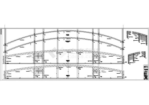 贵州毕节380米成弯圆弧形拱结构桥施工图-图二