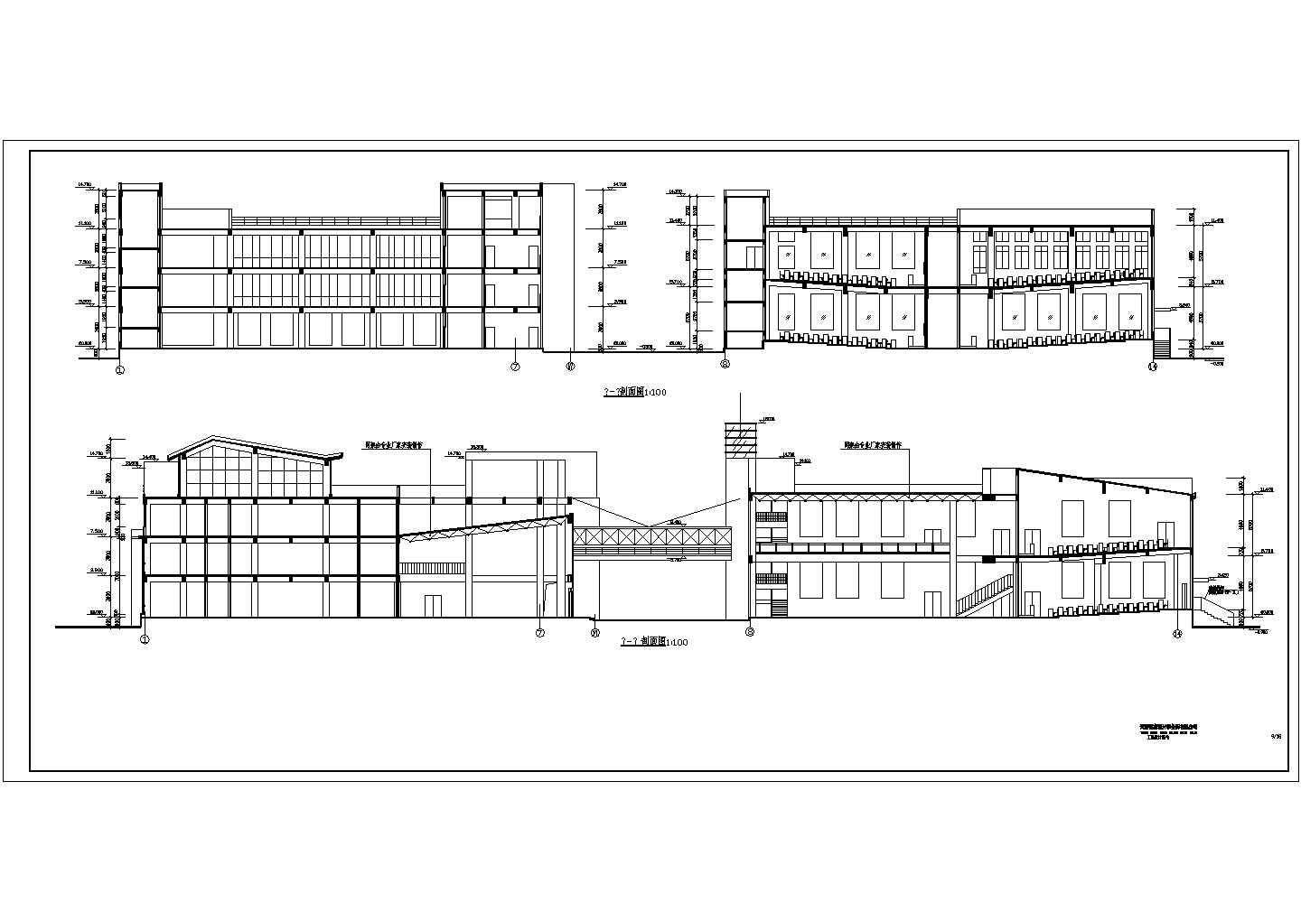 昆明某地四层框架结构图书馆建筑设计施工图纸