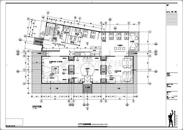 北京两层框架结构售楼处建筑设计方案图-图一