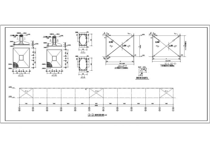 某15m跨轻型钢结构厂房结构施工图_图1