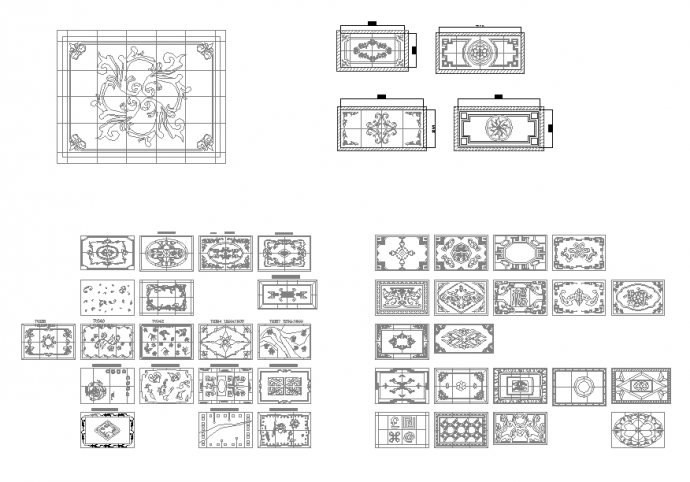 44种底板拼花，水刀切割CAD_图1