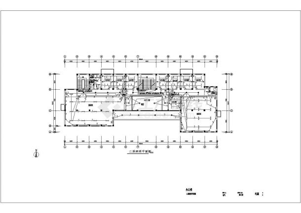 某地区办公楼 (57)号楼电气方案设计cad施工图-图二