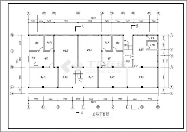 某地区6层商住楼建筑结构CAD图纸（节点详细）-图一