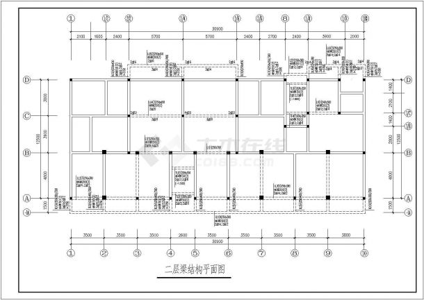 某地区6层商住楼建筑结构CAD图纸（节点详细）-图二