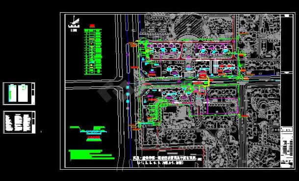 重庆小区给排水总平面图