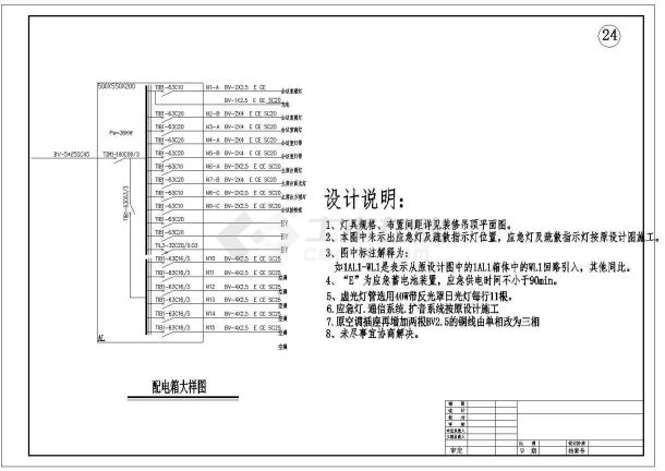 某地区某大会议室整套电气设计cad施工图-图一