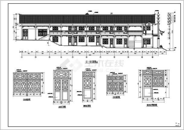 仿古建筑万寿宫建筑设计CAD施工图-图二