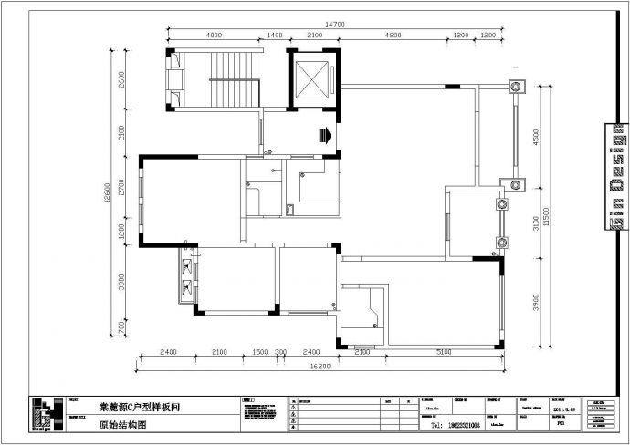 某小区住宅楼三室两厅装修设计施工图_图1