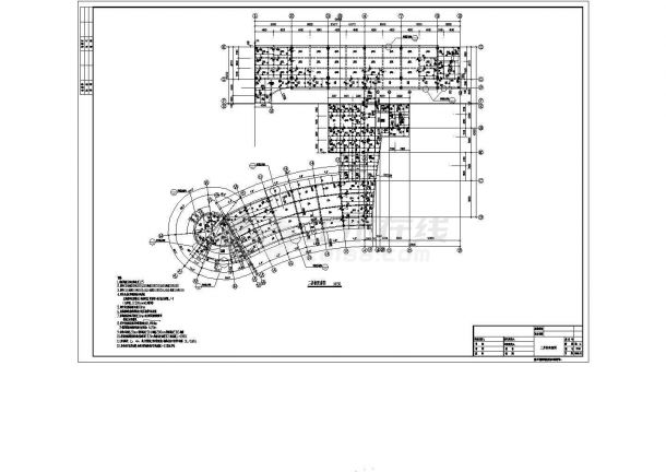 广州市某5层钢筋混凝土框架结构小学全套结构施工图纸-图二