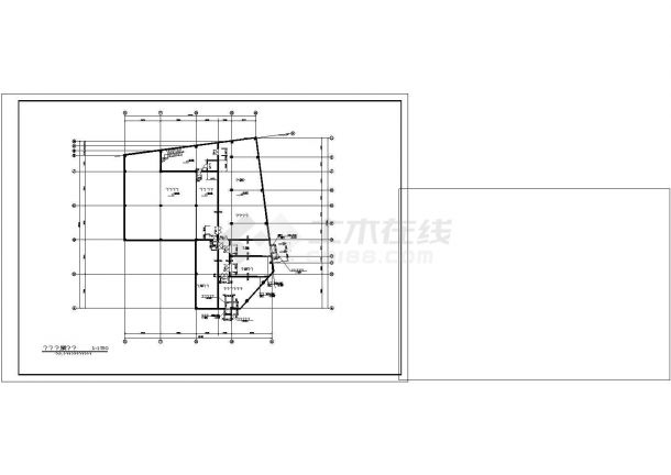 海城商厦建筑结构施工全套方案设计图纸-图二