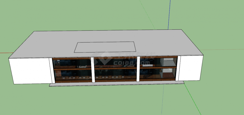 欧式咖啡馆模型SU完整模型设计-图二