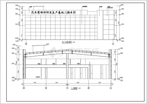 某地两层广汽菲亚达4S店建筑设计方案图-图一