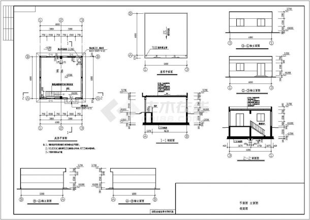 某公司小型钢砼泵房建筑及结构施工图纸-图二