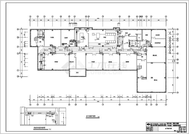 某地医院通风手术室净化空调全套施工图纸-图一