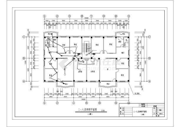 大住宅楼全套具体施工电气设计CAD图-图二